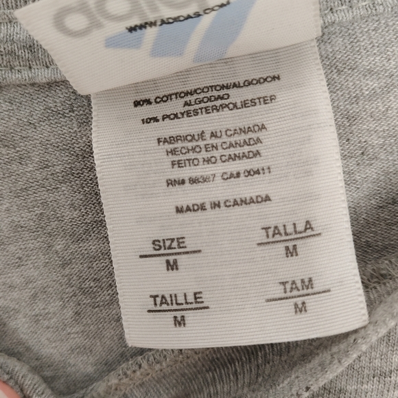 Adidas Y2k grey graphic long sleeve shirt. Size M - Picture 5 of 6